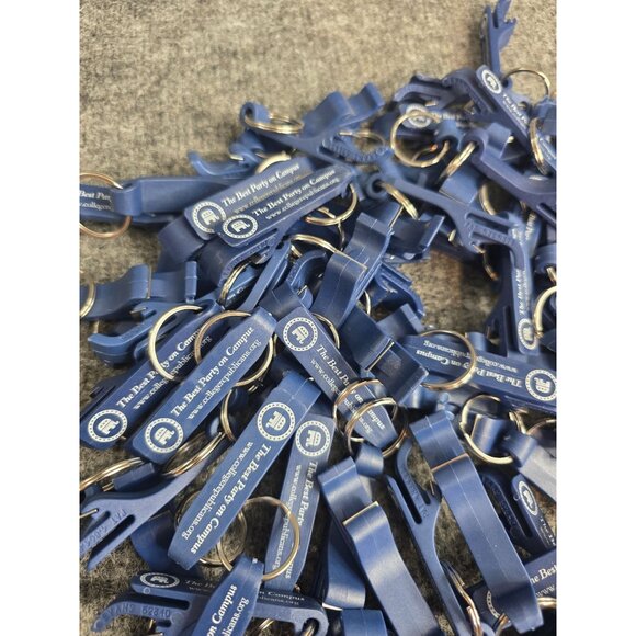 Bulk Lot College Republicans Bottle Opener Keychains Blue Promotional Item - Picture 4 of 7